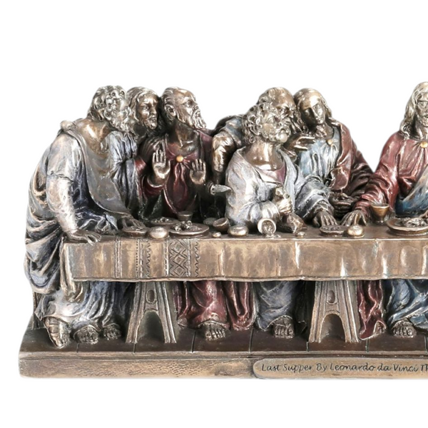 Verosene Bronze The Last Supper Religious Resin Statue Figurine- Leonardo Da Vinci