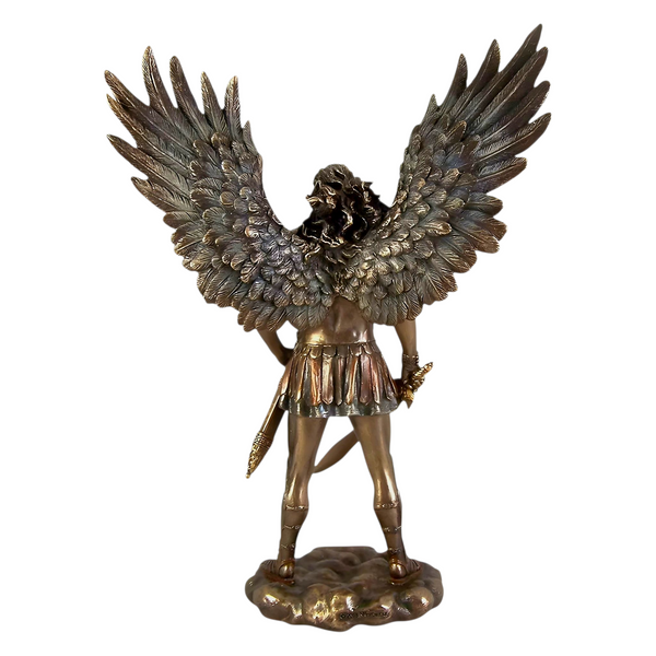 Veronese Cold Cast Bronze Archangel Michael Holding Sword Statue Figurine
