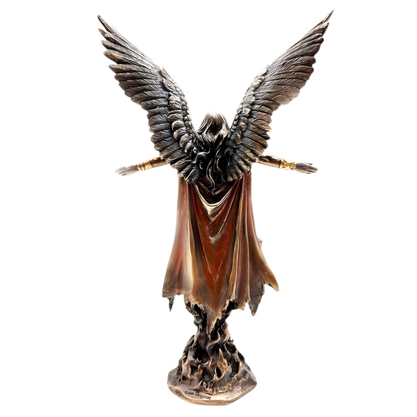 Veronese Cold Cast Bronze Archangel Uriel Assending Statue Figurine
