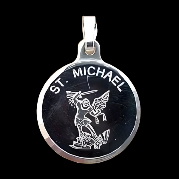 Fine Silver Saint Michael Medal Pendant