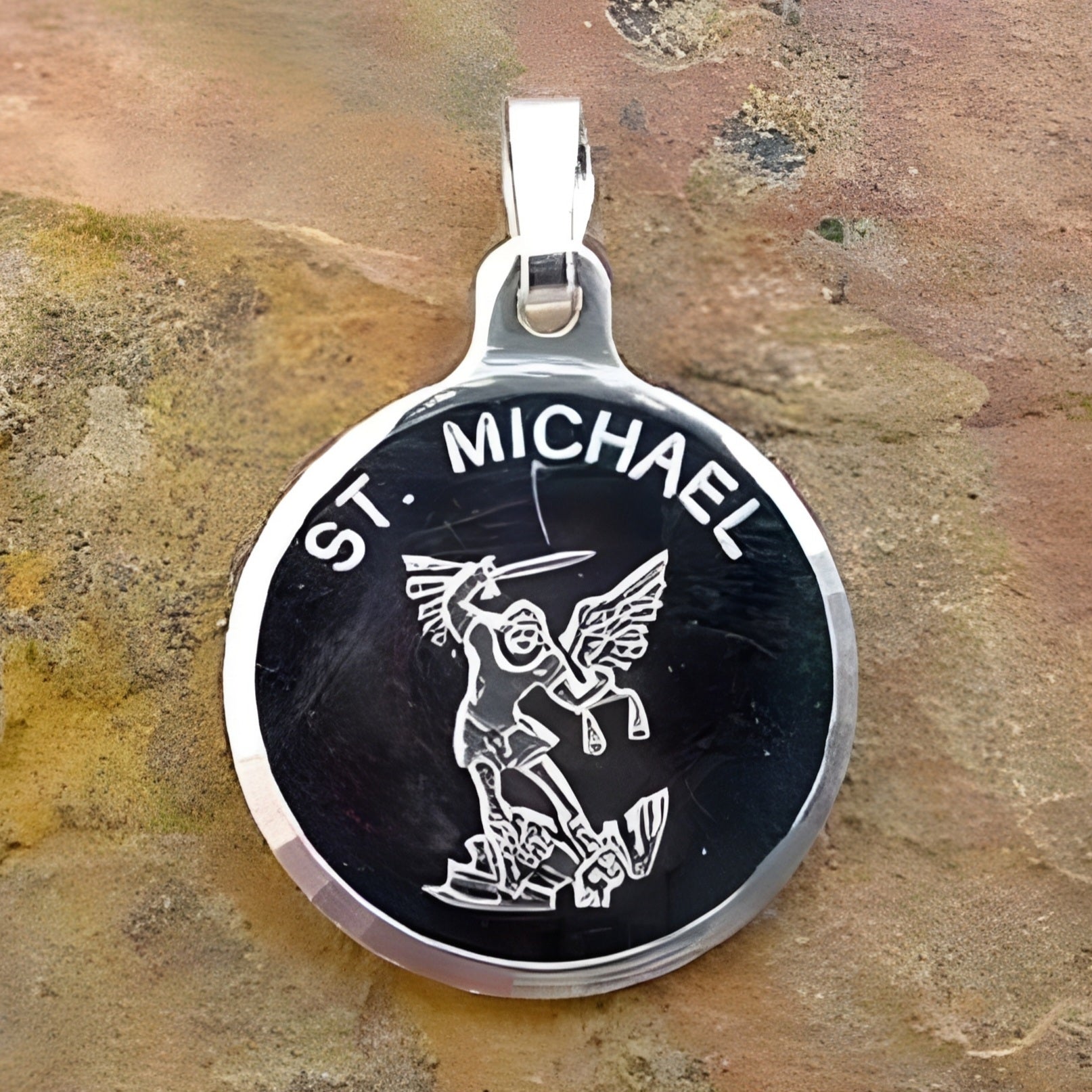 Fine Silver Saint Michael Medal Pendant
