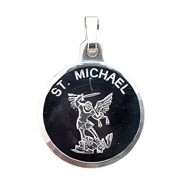 Fine Silver Saint Michael Medal Pendant