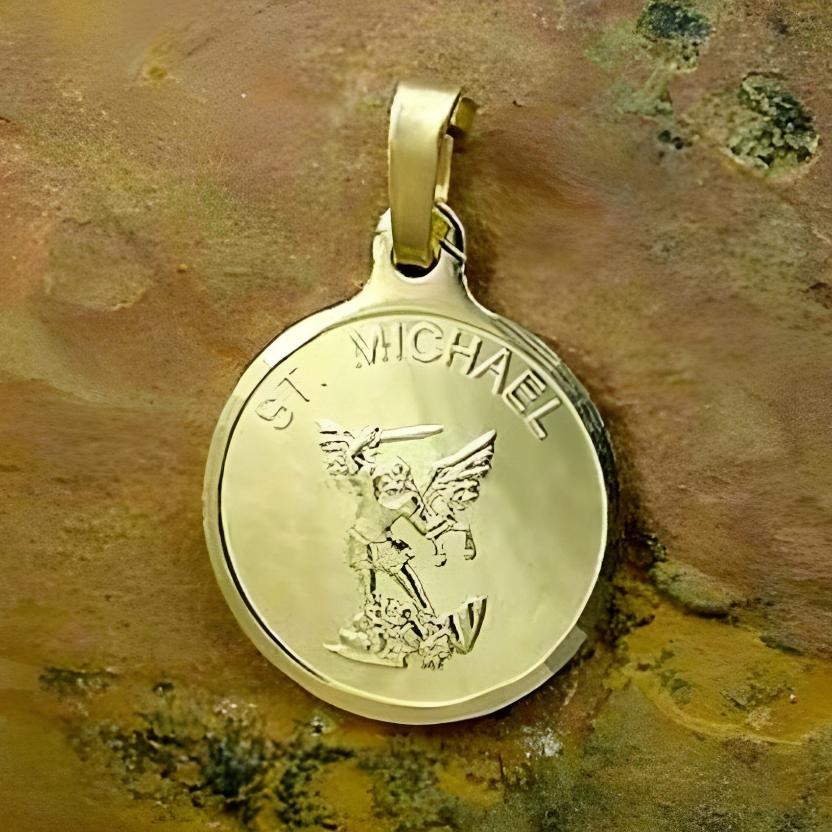 9ct Gold Saint Michael Medal Pendant