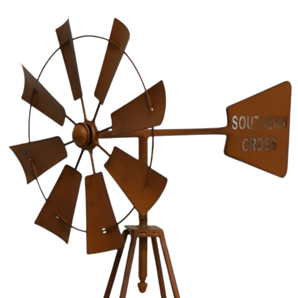 Southern Cross Rustic Metal Garden Windmill- 65cm