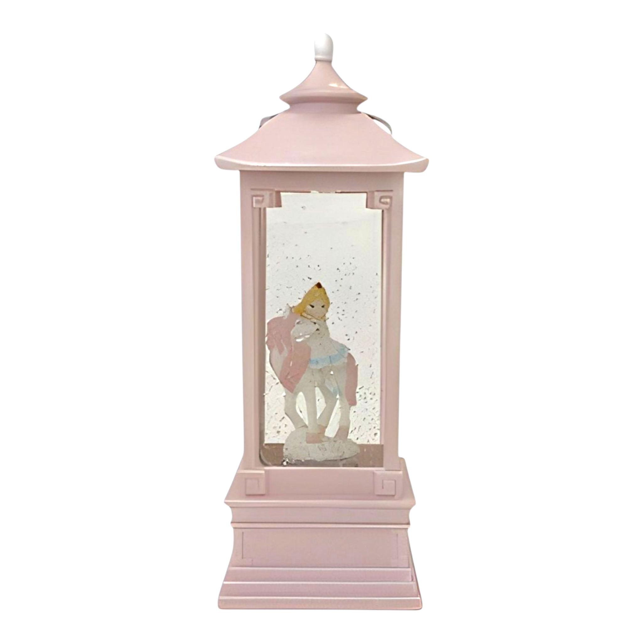Pink Unicorn & Girl Musical Light Up Glitter Lantern