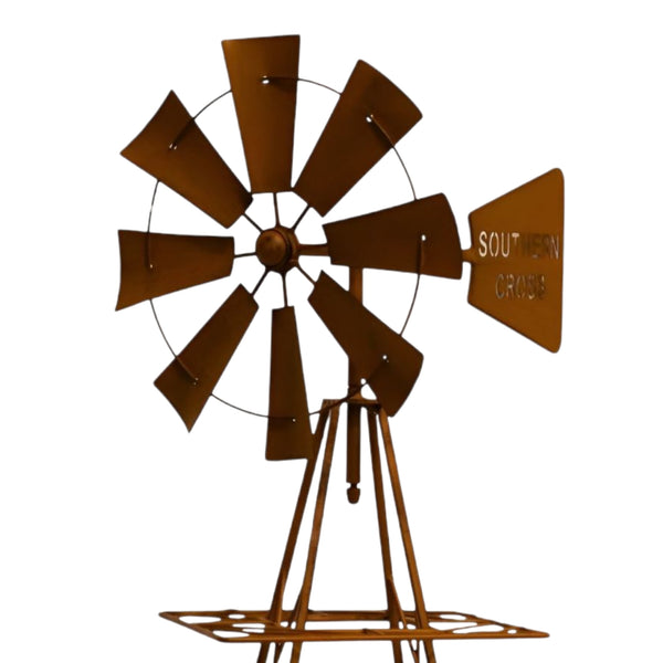 Southern Cross Rustic Metal Garden Windmill- 80cm