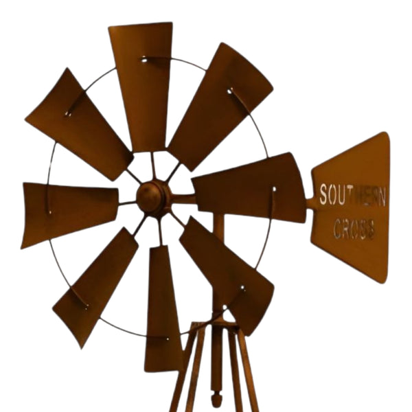 Southern Cross Rustic Metal Garden Windmill- 80cm