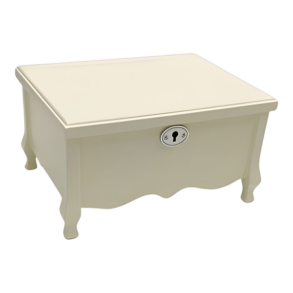 Girl's White Ballerina Wooden Musical Jewellery Box