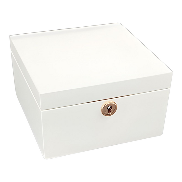 White & Pink Ballerina Wooden Musical Jewellery Box