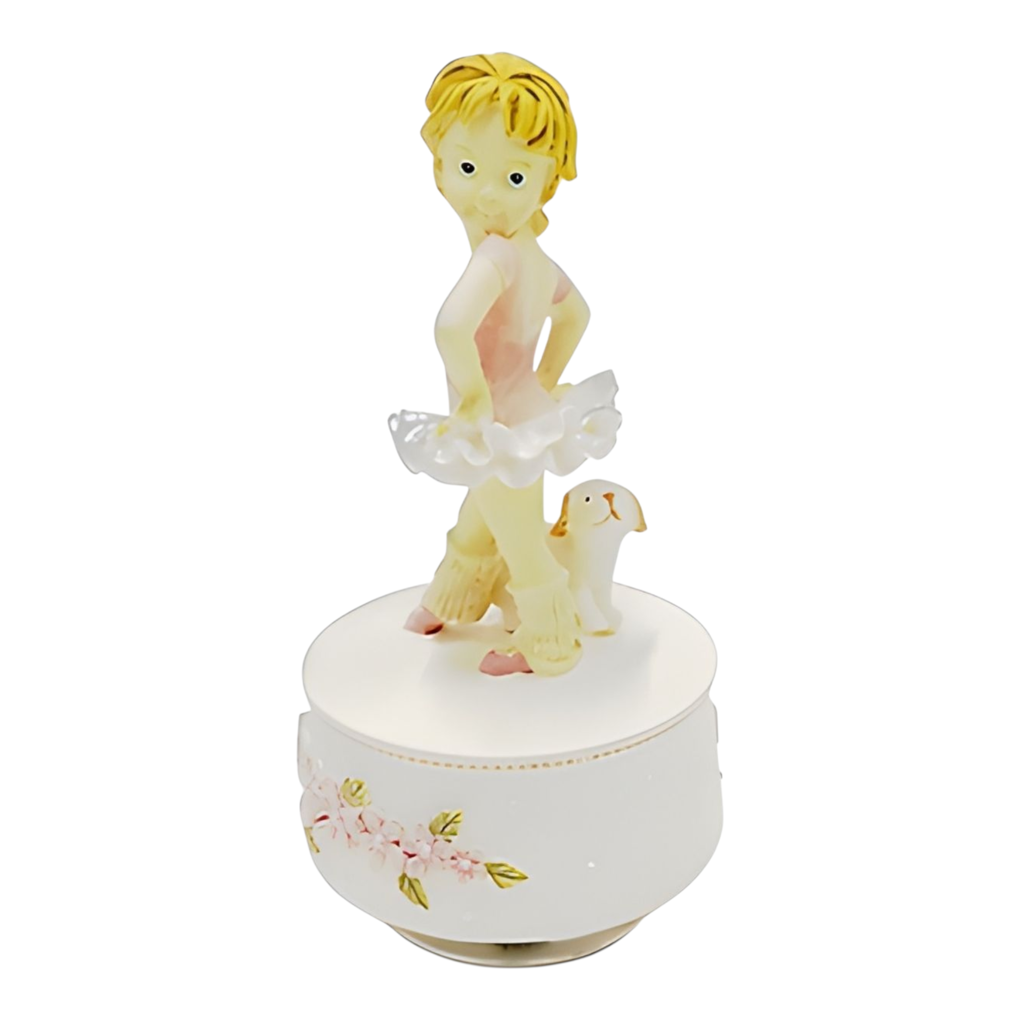 White & Pink Musical Ballerina Carousel
