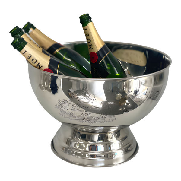 Silver Hotel De Paris Champagne Ice Cooler Bucket Tub