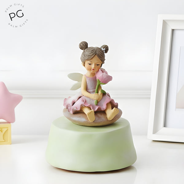 Children's Pink Musical Fairy Rotating Carousel