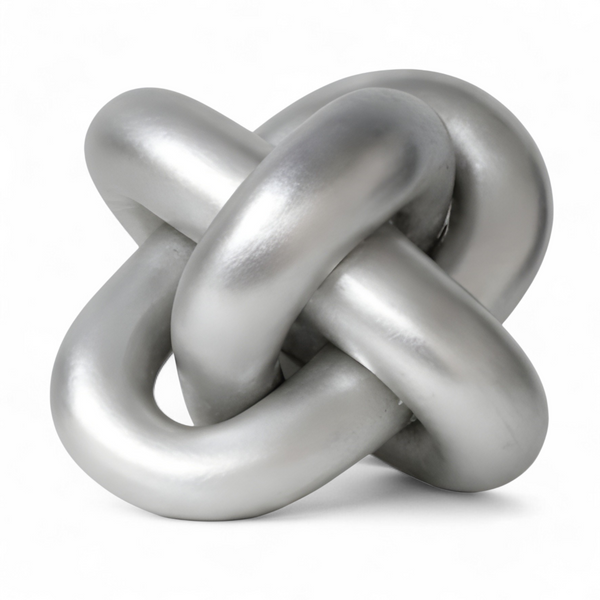 Silver Resin Knot Shape Decorative Tabletop Ornament