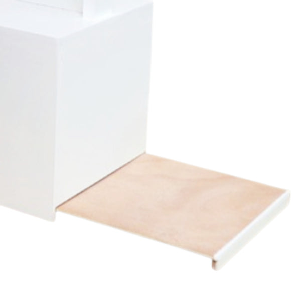 Plain White Wooden Cottage Wishing Well Box
