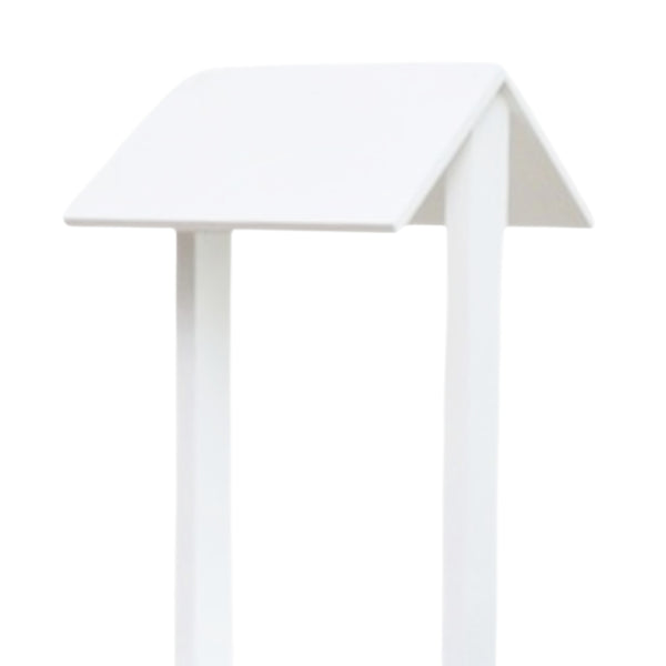Plain White Wooden Cottage Wishing Well Box