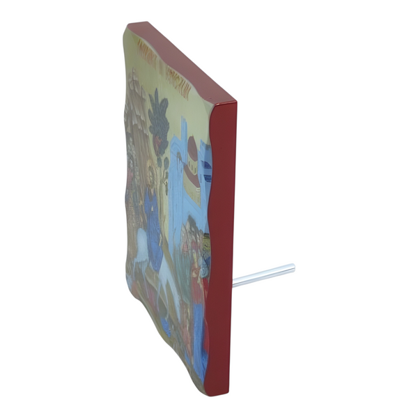 Orthodox Palm Sunday Jesus Christ Wooden Icon Plaque
