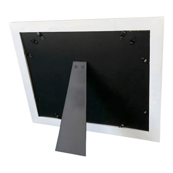 Large White & Silver Mr & Mrs Multi Collage Wedding Photo Frame