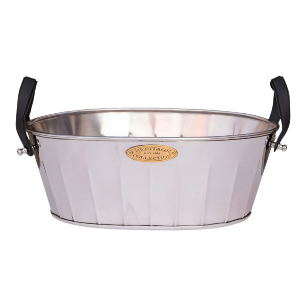 Large Silver Plated Heritage Collection Champagne & Wine Ice Cooler Bucket Tub with Leather Handles