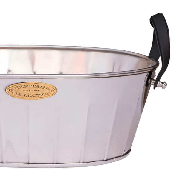 Large Silver Plated Heritage Collection Champagne & Wine Ice Cooler Bucket Tub with Leather Handles
