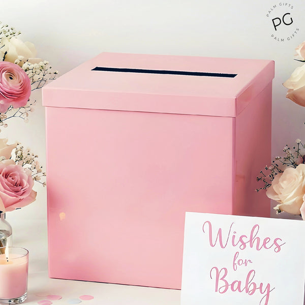 Plain Baby Pink Square Wishing Well Box