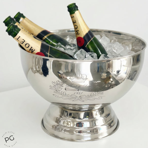 Shiny Silver Plated Hotel De Paris Champagne Ice Cooler Bucket Tub