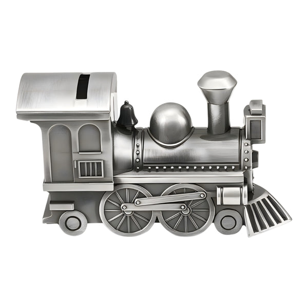 Children's Silver Pewter Train Money Box
