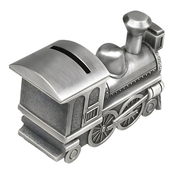 Children's Silver Pewter Train Money Box