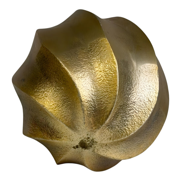 Gold Plated Swirl Decorative Tabletop Ball Ornament