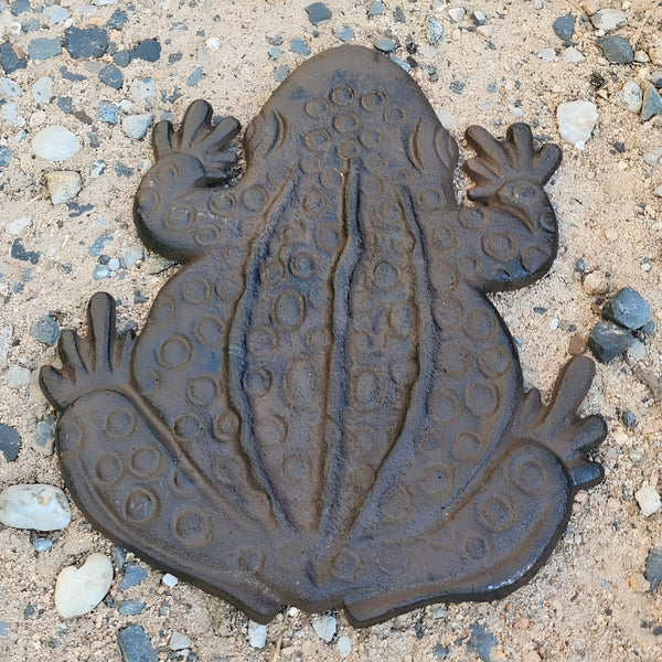Set 3 Cast Iron Frog Outdoor Garden Stepping Stones
