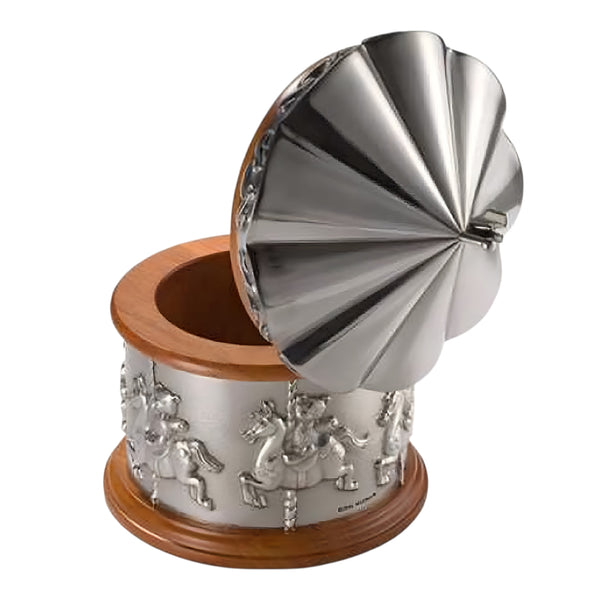 Royal Selangor Silver Pewter Teddy Bears Picnic Merry Go Round Music Box