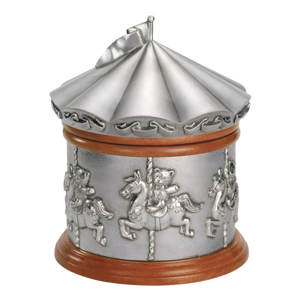 Royal Selangor Silver Pewter Teddy Bears Picnic Merry Go Round Music Box