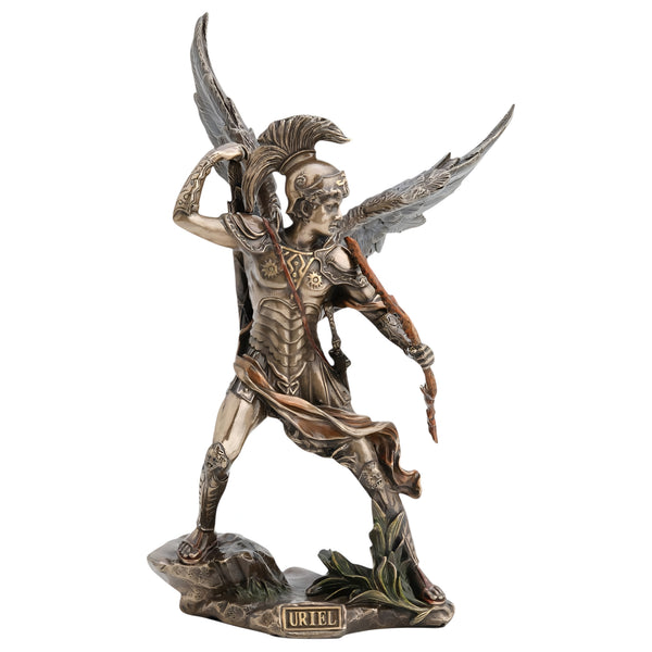 Veronese Bronze Archangel Uriel Holding Crossbow Mythology Resin Statue Figurine