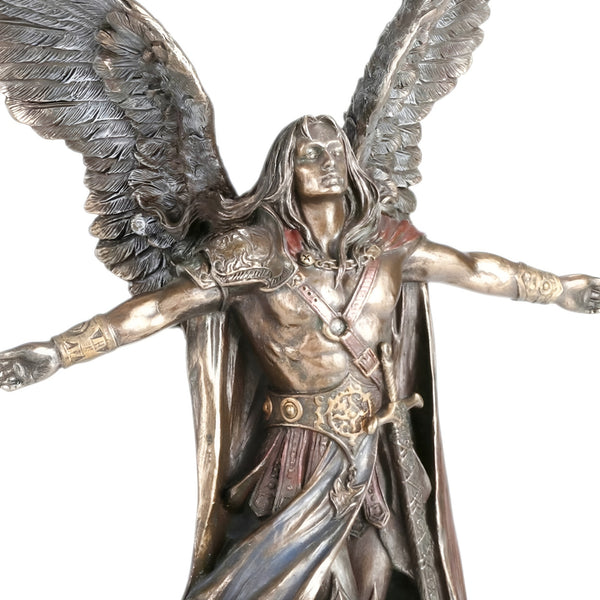 Veronese Bronze Archangel Uriel Assending Mythology Resin Statue Figurine