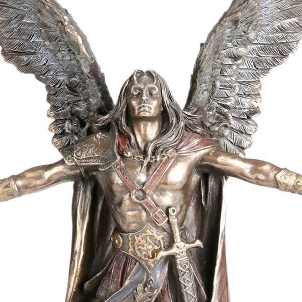 Veronese Bronze Archangel Uriel Assending Mythology Resin Statue Figurine