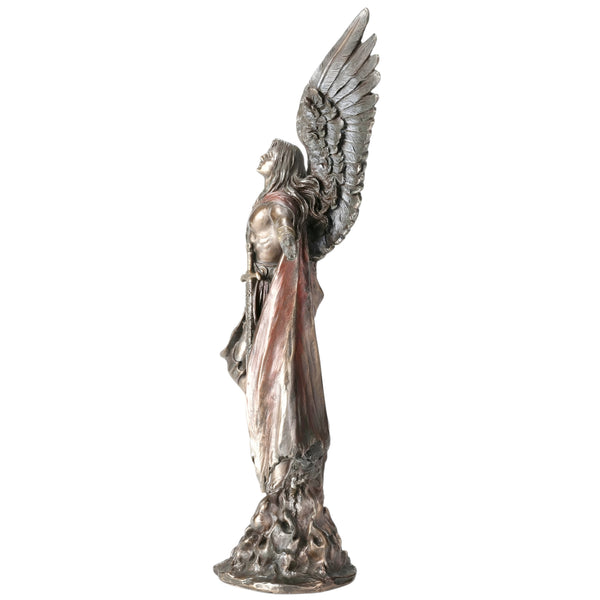 Veronese Bronze Archangel Uriel Assending Mythology Resin Statue Figurine