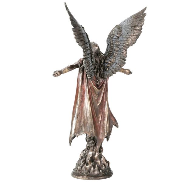Veronese Bronze Archangel Uriel Assending Mythology Resin Statue Figurine