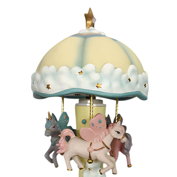 Children's Musical 3 Pegasus Horse Rotating Carousel Merry Go Round