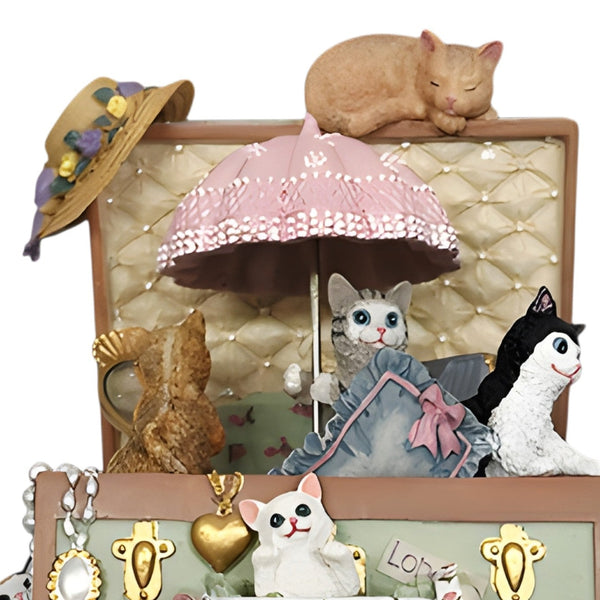 Children's Trunk Of Kittens Music Box
