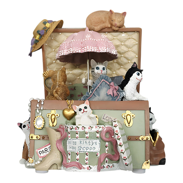 Children's Trunk Of Kittens Music Box