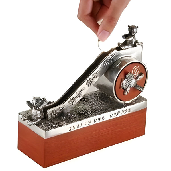 Royal Selangor Silver Pewter Teddy Bears Picnic Having Fun Saving Coin Musical Money Box