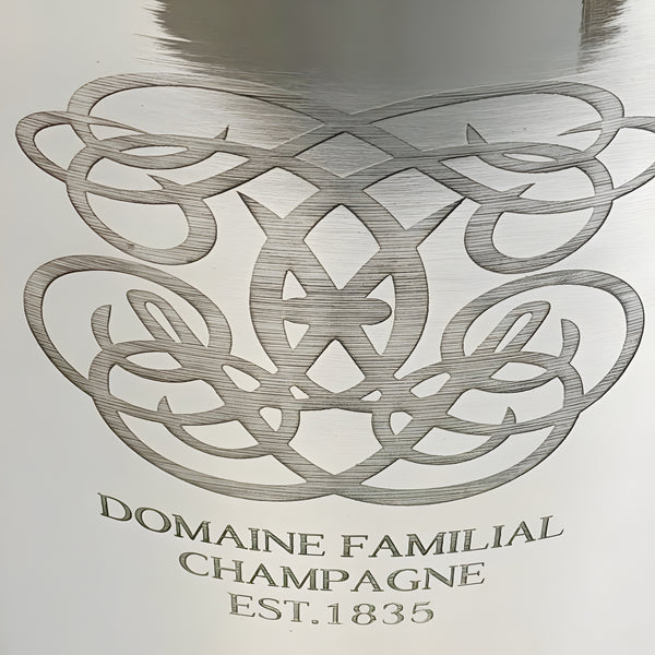 Silver Domaine Familial Double Wall Single Bottle Champagne Ice Cooler Bucket
