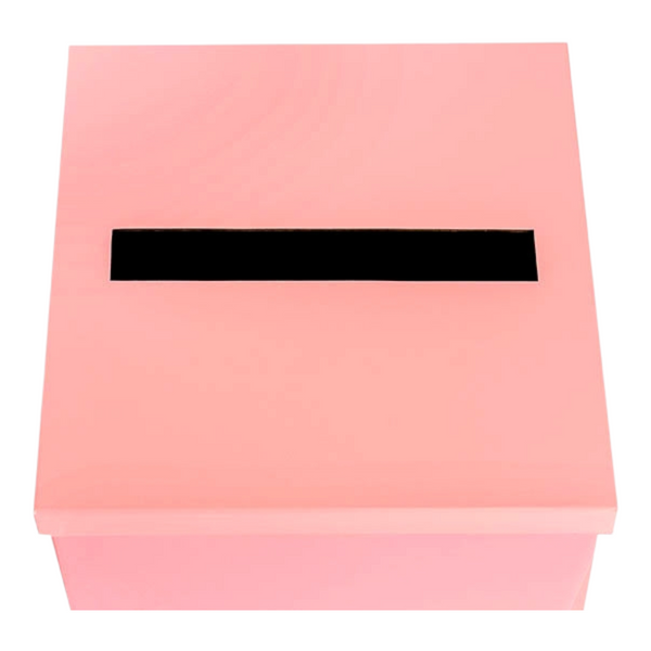 Plain Baby Pink Square Wishing Well Box