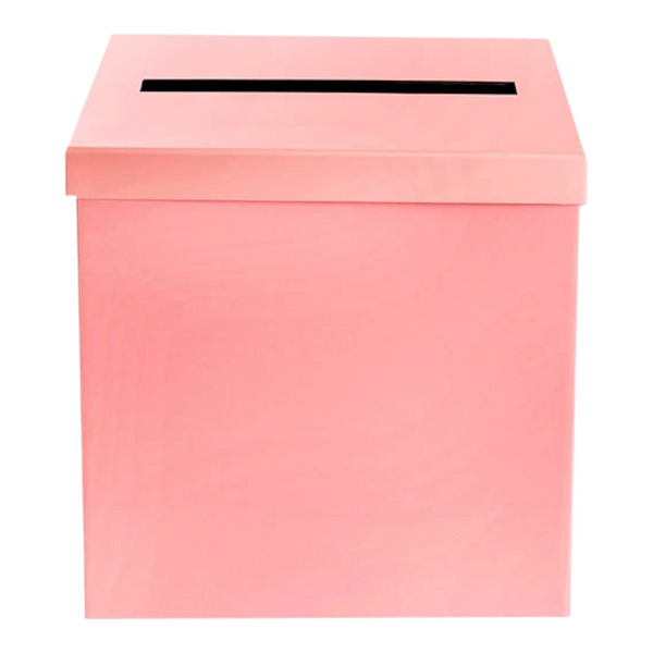 Plain Baby Pink Square Wishing Well Box