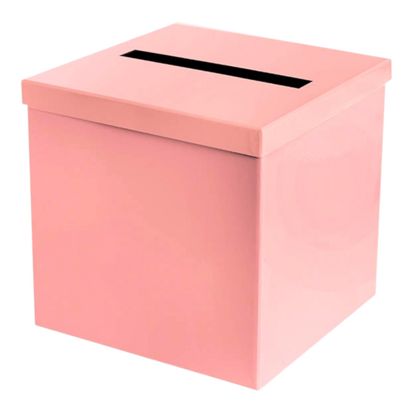 Plain Baby Pink Square Wishing Well Box