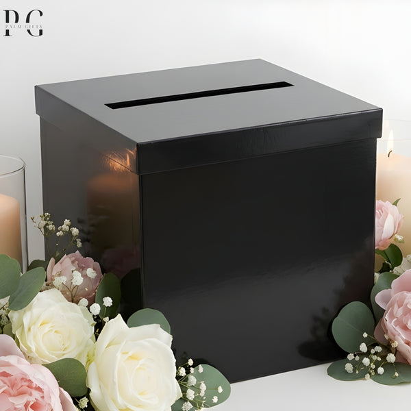 Plain Black Gloss Square Wishing Well Box
