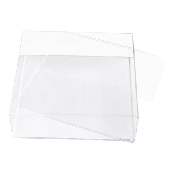 Plain Clear Acrylic Square empty Greek Orthodox Christening baptism Baby Keepsake Display Hamper Box Perspex Palm Gifts