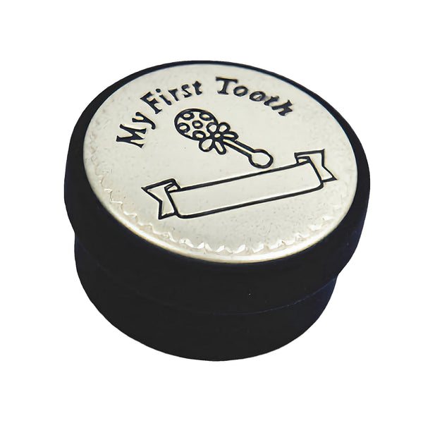 Silver Round My First Tooth Baby Keepsake In Gift Box PALM GIFTS
