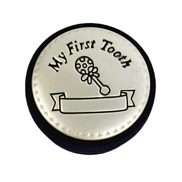 Silver Round My First Tooth Baby Keepsake In Gift Box PALM GIFTS