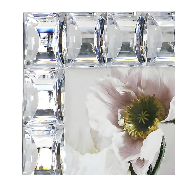 Silver Sparkling Acrylic Jewels Edge Border Photo Frame- 4"x6"
