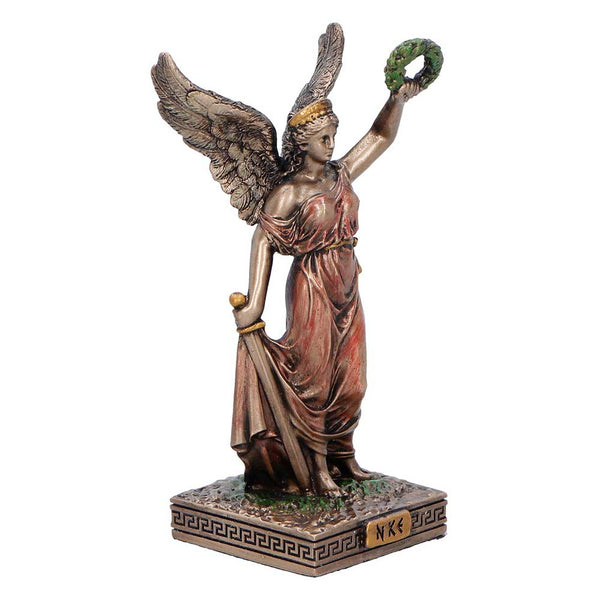 Veronese Bronze Nike Greek Goddess Of Victory Mythology Mini Resin Statue Figurine Palm Gifts